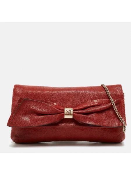 Bolso clutch de cuero Carolina Herrera Pre-owned rojo