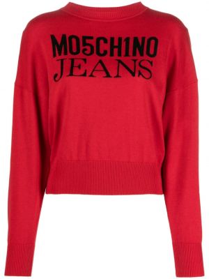 Πουλόβερ Moschino Jeans κόκκινο