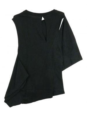 Koszulka bawełniana asymetryczna Undercover czarna