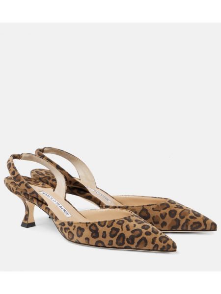 Slingback mocka pumps Manolo Blahnik