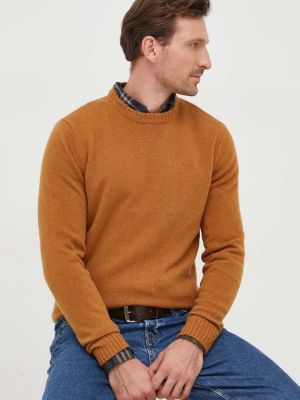 Шерстяной свитер Barbour желтый