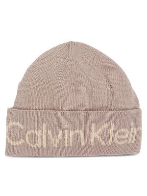 Czapka Calvin Klein beżowa