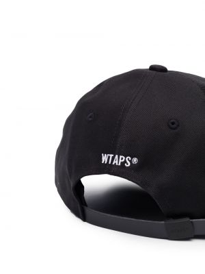 Haftowana czapka z daszkiem Wtaps czarna