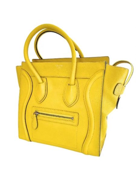 Bolsa de cuero retro Celine Vintage amarillo