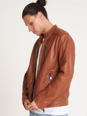 Кожаная куртка Barney's Originals коричневая