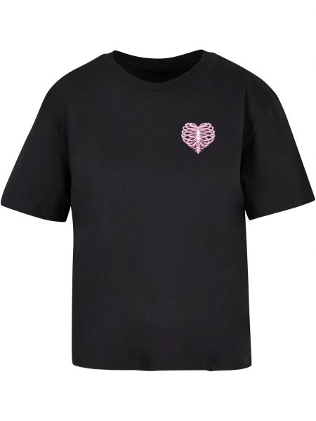 Majica z vzorcem srca Miss Tee črna