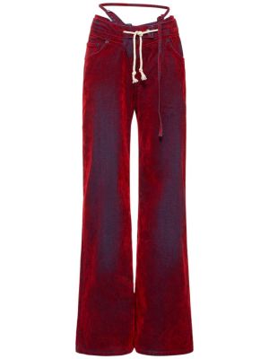 Pantaloni din bumbac Ottolinger roșu
