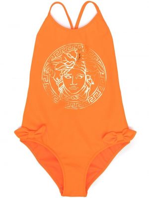 Baddräkt för tjejer Versace Kids orange