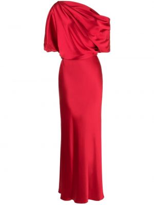 Večernja haljina s draperijom Amsale crvena