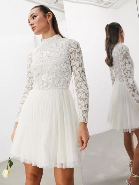 Свадебное платье мини Asos белое