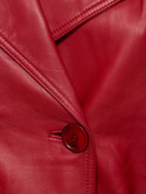 Trench en cuir Reformation rouge