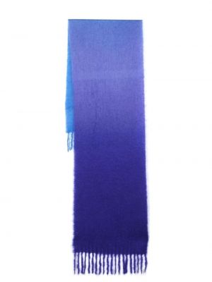 Mohérový šál s prechodom farieb Ganni modrá