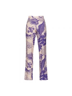 Pantalon à imprimé tropical Pinko violet