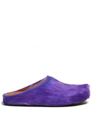 Kožené sandály Marni fialové