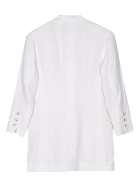 Lniana koszula na guziki Chanel Pre-owned biała