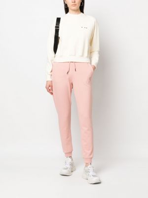 Bavlněné sportovní kalhoty Armani Exchange růžové