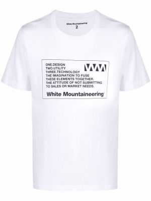 T-shirt à imprimé White Mountaineering blanc