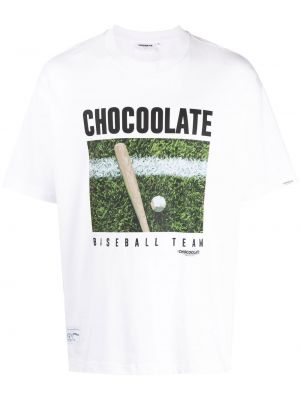 Μπλούζα με σχέδιο Chocoolate λευκό