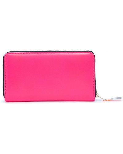 Kožená peněženka na zip Comme Des Garçons Wallet růžová