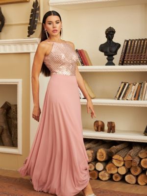Шифоновое вечернее платье Carmen розовое