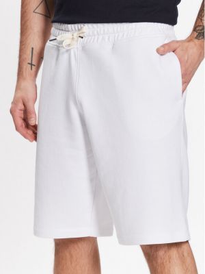 Pantaloni scurți de sport cu croială lejeră Guess alb
