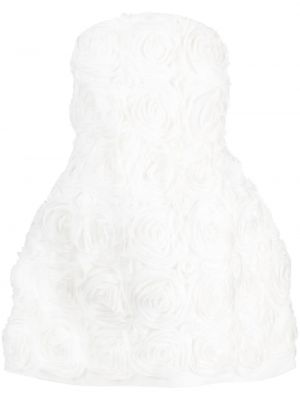 Sukienka koktajlowa w kwiatki The New Arrivals Ilkyaz Ozel biała