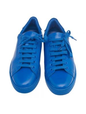 Sneakersy skórzane Burberry Vintage niebieskie