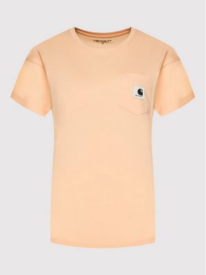 T-Shirt Pocket I029070 Pomarańczowy Regular Fit Carhartt Wip