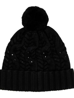 Krištáľová vlnená čiapka Toni Sailer čierna