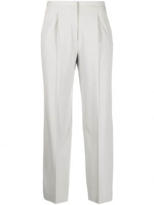 Vlněné kalhoty Giorgio Armani Pre-owned šedé