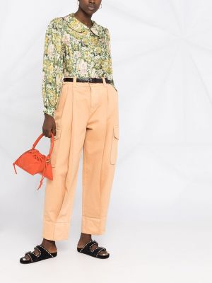 Pantalones ajustados de cintura alta See By Chloé naranja