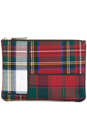 Pisemska torbica s karirastim vzorcem Comme Des Garçons Wallet rdeča