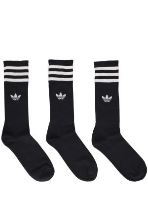 Βαμβακερός κάλτσες Adidas Originals μαύρο