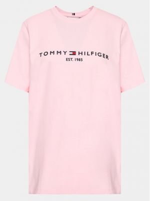 Топ Tommy Hilfiger Curve розово
