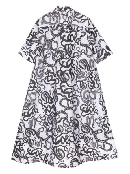 Bavlněné midi šaty s potiskem s hadím vzorem Melitta Baumeister