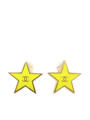 Boucles d'oreilles à boucle à motif étoile Chanel Pre-owned