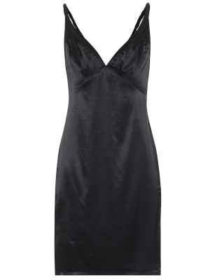 Saténové mini šaty Rta - černá