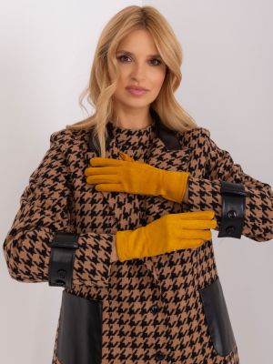 Γάντια Fashionhunters κίτρινο