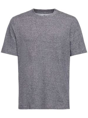 Kokvilnas lina t-krekls džersija Brunello Cucinelli