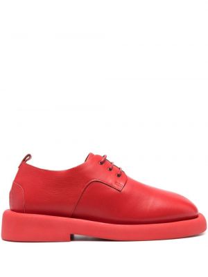 Nėriniuotos iš natūralios odos oksfordo batai su raišteliais Marsell raudona