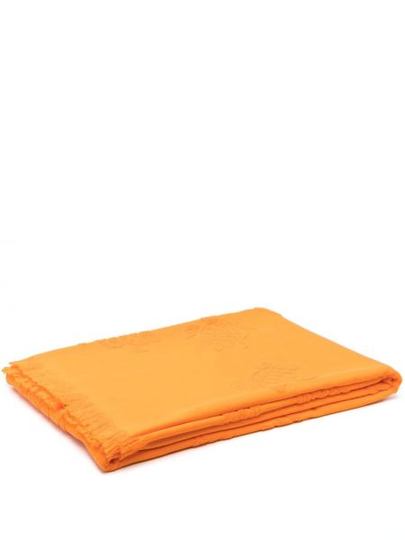 Bavlněné plavky s potiskem Vilebrequin oranžové