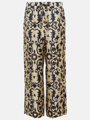 Pantalones de seda con estampado 's Max Mara