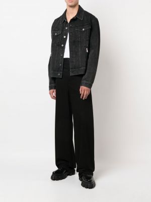 Jeansjacke mit reißverschluss mit taschen Balmain schwarz