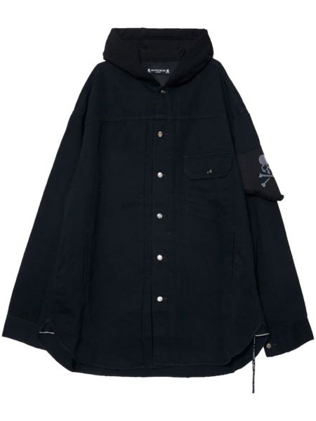 Džinsiniai marškiniai su gobtuvu Mastermind Japan juoda