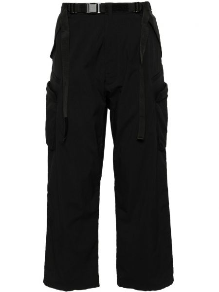 Pantaloni cargo cu talie joasă Acronym negru