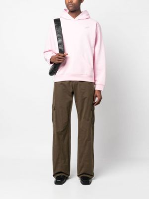Džersis raštuotas džemperis su gobtuvu Coperni rožinė