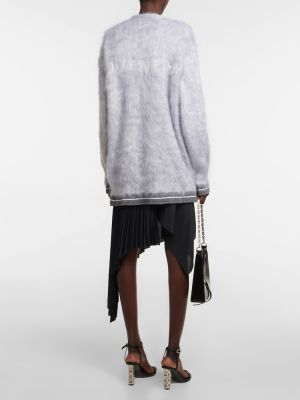 Oversize жилетка на райета Givenchy сиво