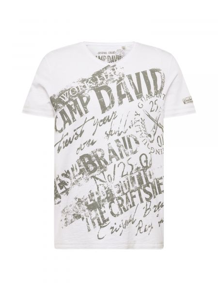 T-shirt Camp David bianco