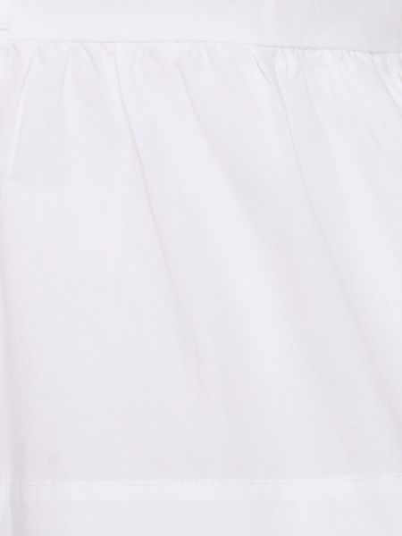 Peplum bavlnená košeľa Ganni biela