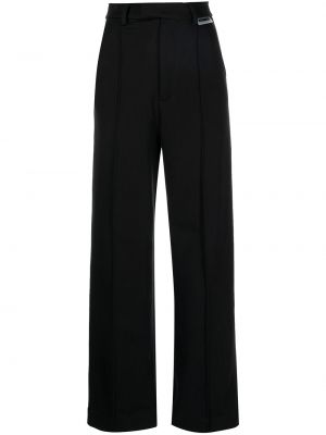 Luźne spodnie z wysoką talią bawełniane Vetements - сzarny
